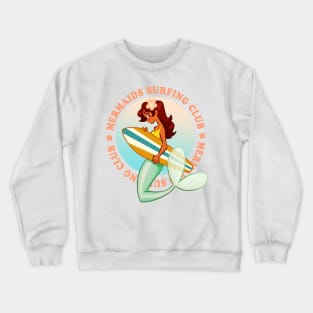 surfing mermaid Crewneck Sweatshirt